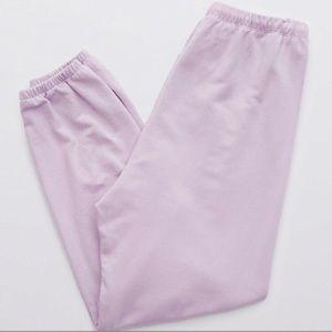 Offline by Aerie OTT light purple fleece jogger cozy sweatpants